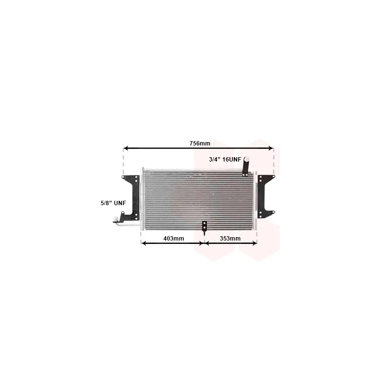 Condenseur, climatisation VAN WEZEL 58005141