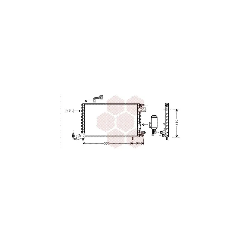 Condenseur, climatisation VAN WEZEL 58005142