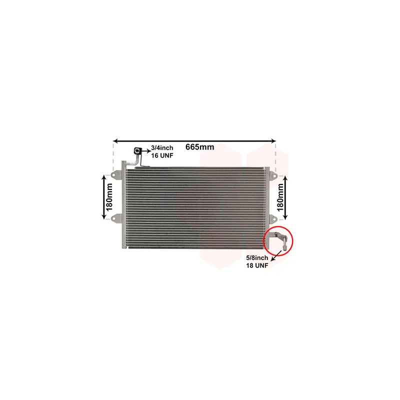 Condenseur, climatisation VAN WEZEL 58005143