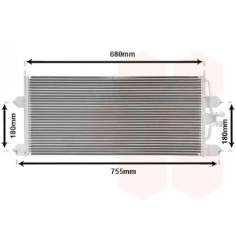 Condenseur, climatisation VAN WEZEL 58005145