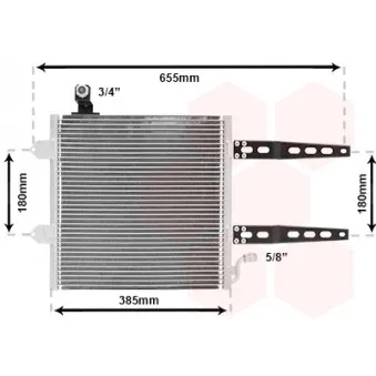Condenseur, climatisation VAN WEZEL 58005150