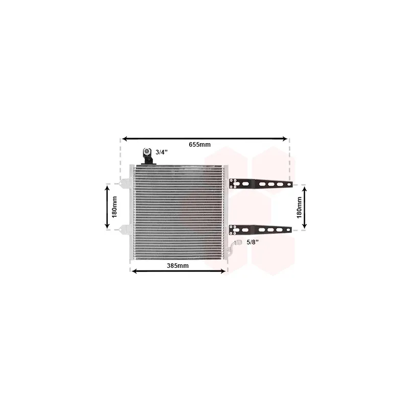 Condenseur, climatisation VAN WEZEL 58005150
