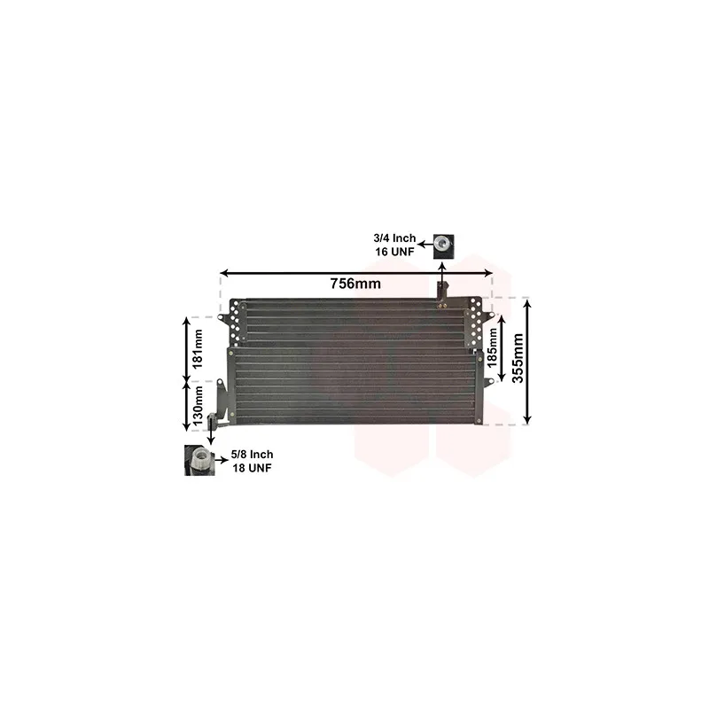 Condenseur, climatisation VAN WEZEL 58005161