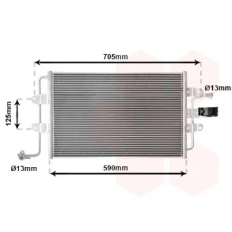 Condenseur, climatisation VAN WEZEL 58005176