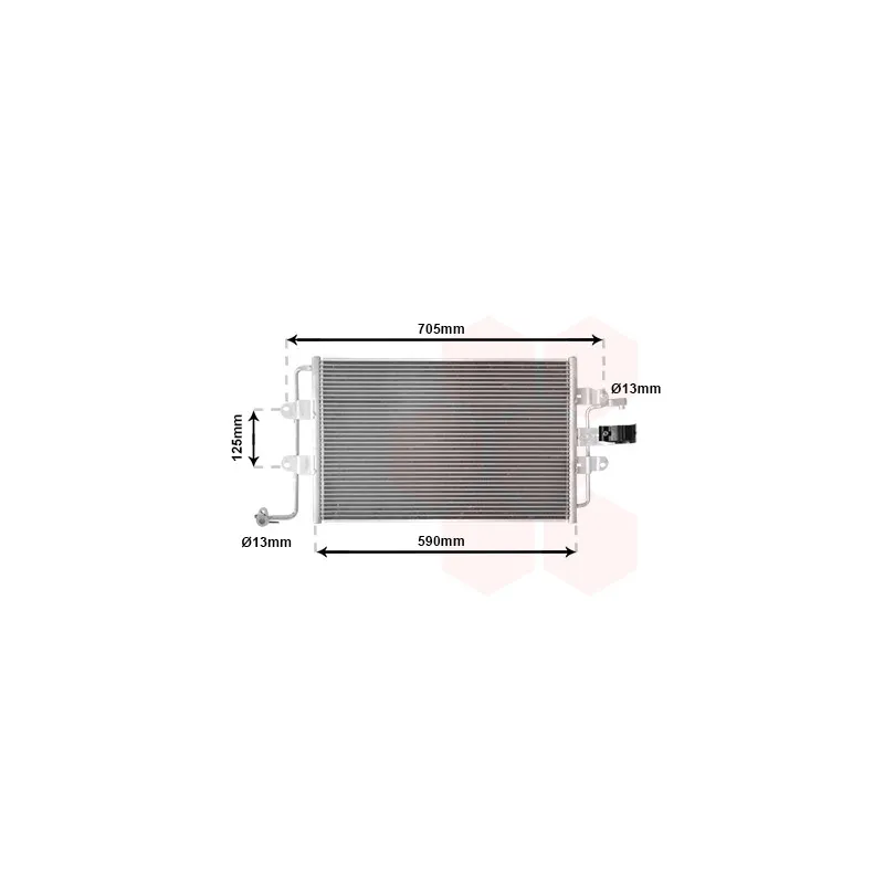 Condenseur, climatisation VAN WEZEL 58005176
