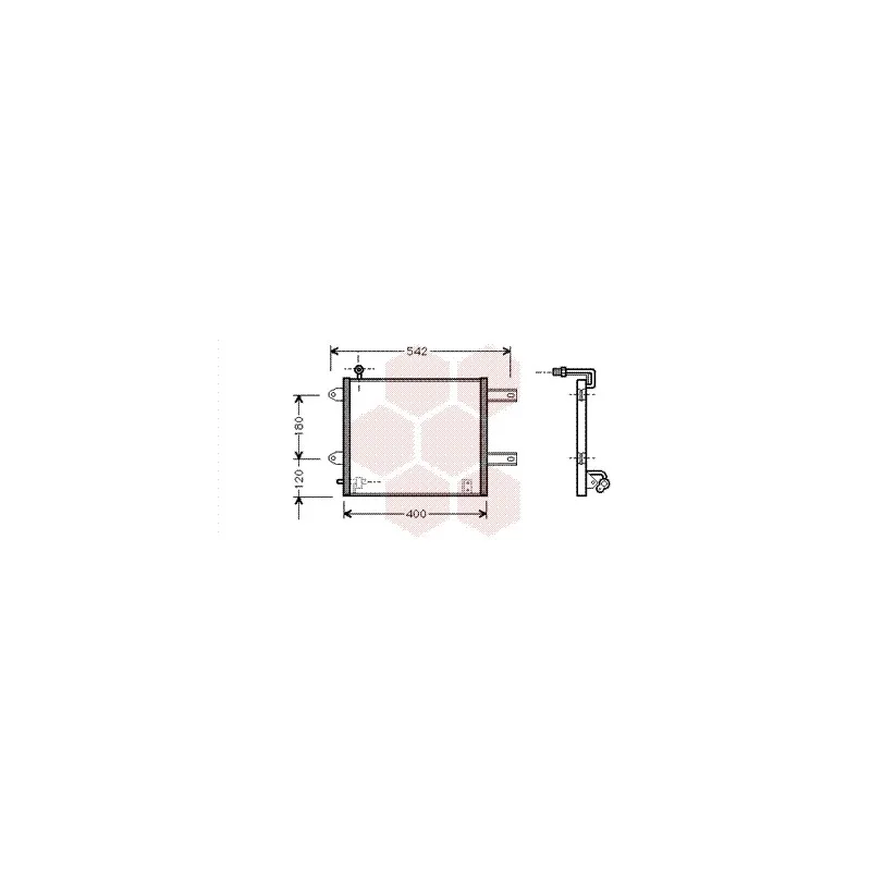 Condenseur, climatisation VAN WEZEL 58005177