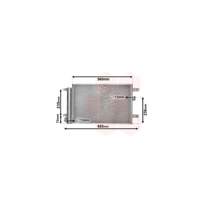 Condenseur, climatisation VAN WEZEL 58005183