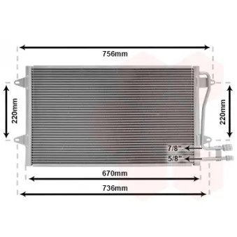 Condenseur, climatisation VAN WEZEL 58005187