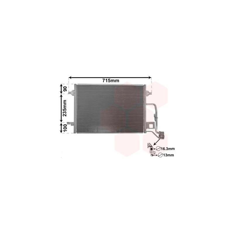 Condenseur, climatisation VAN WEZEL 58005189