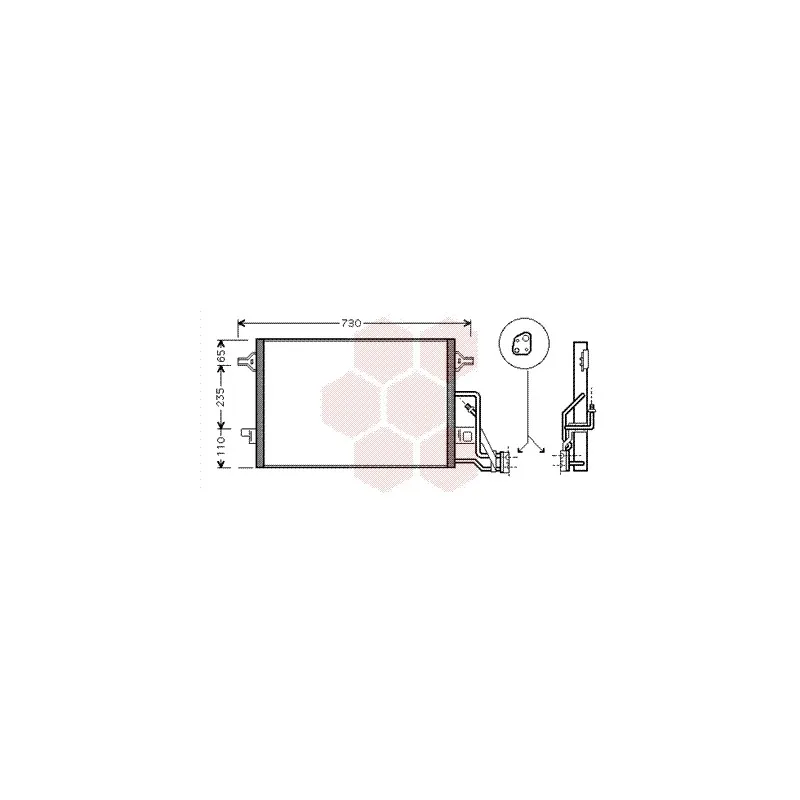 Condenseur, climatisation VAN WEZEL 58005190