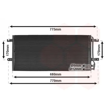 Condenseur, climatisation VAN WEZEL 58005197