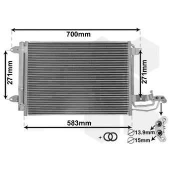 Condenseur, climatisation VAN WEZEL 58005209