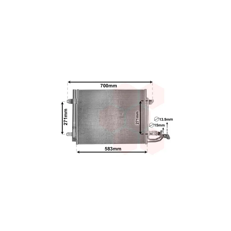 Condenseur, climatisation VAN WEZEL 58005211