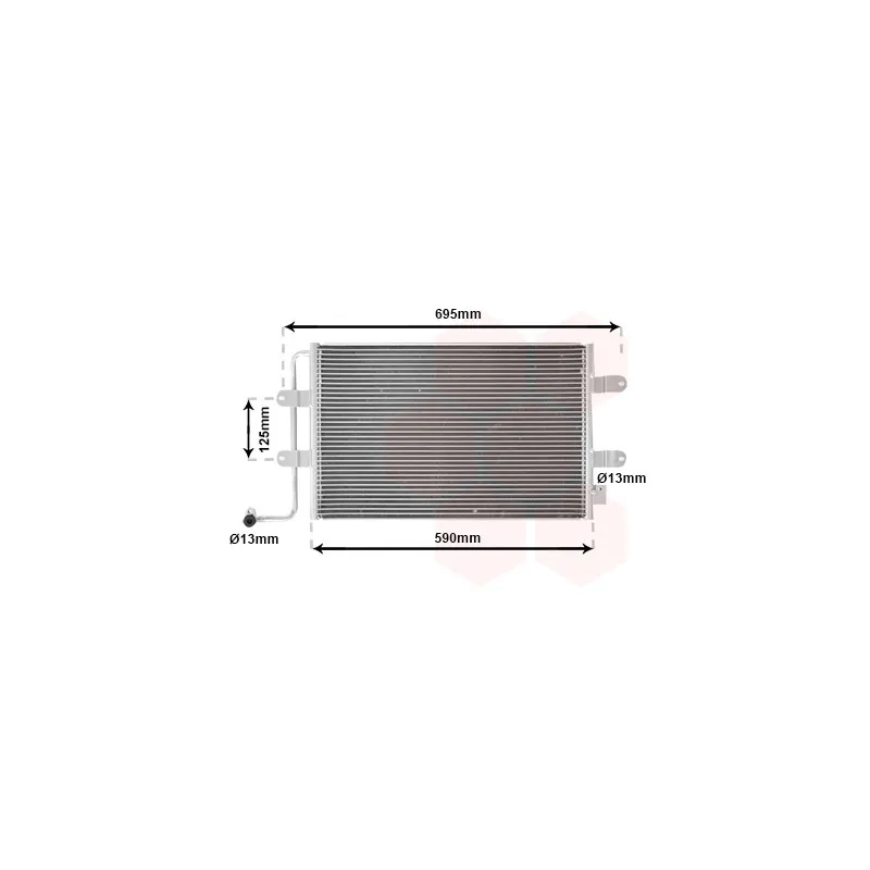 Condenseur, climatisation VAN WEZEL 58005252