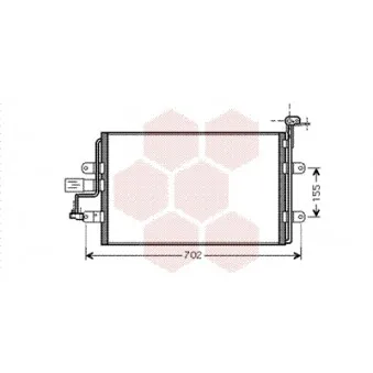 Condenseur, climatisation VAN WEZEL 58005262