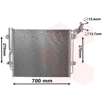 Condenseur, climatisation VAN WEZEL 58005324
