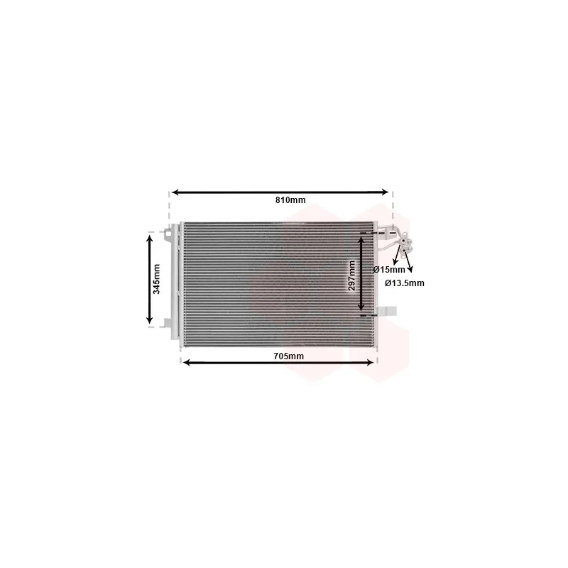 Condenseur, climatisation VAN WEZEL 58005328