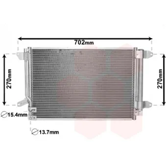 Condenseur, climatisation VAN WEZEL 58005330