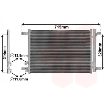 Condenseur, climatisation VAN WEZEL 58005335