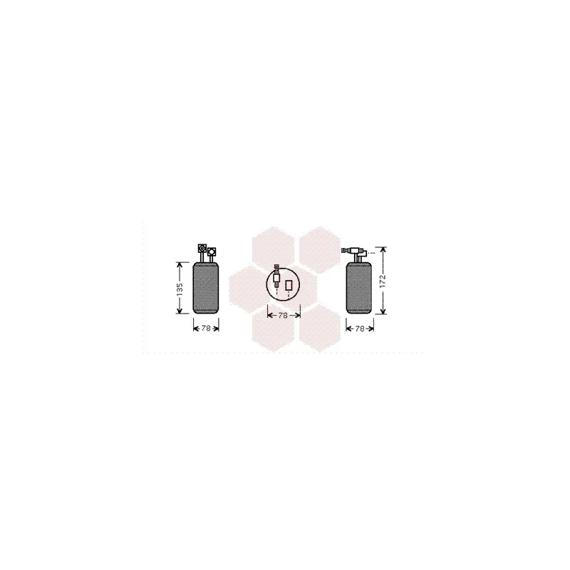 Filtre déshydratant, climatisation VAN WEZEL 5800D052