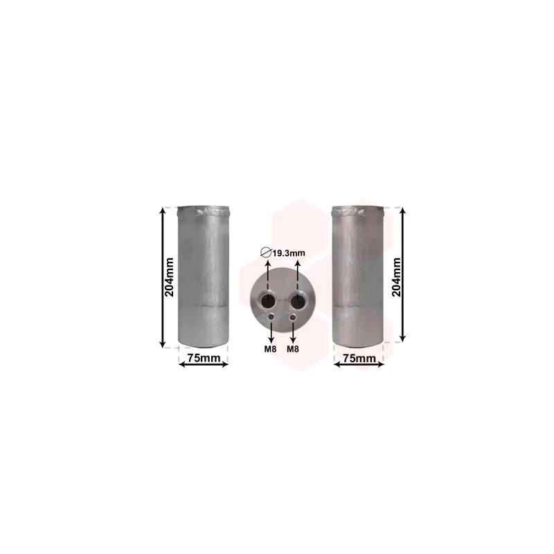 Filtre déshydratant, climatisation VAN WEZEL 5800D053