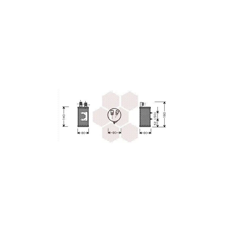 Filtre déshydratant, climatisation VAN WEZEL 5800D065