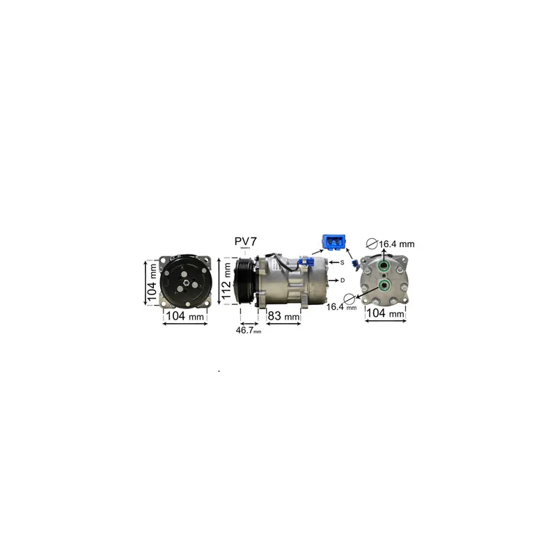 Compresseur, climatisation VAN WEZEL 5800K288