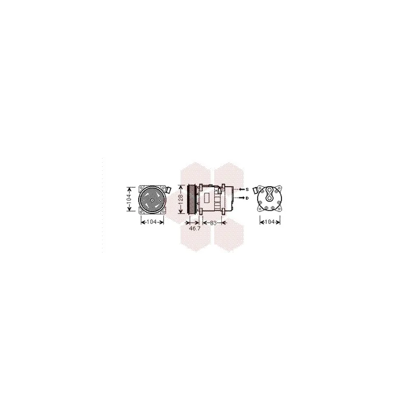 Compresseur, climatisation VAN WEZEL 5800K309