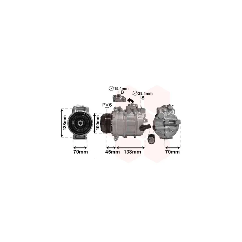 Compresseur, climatisation VAN WEZEL 5800K384
