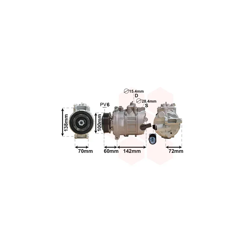 Compresseur, climatisation VAN WEZEL 5800K386