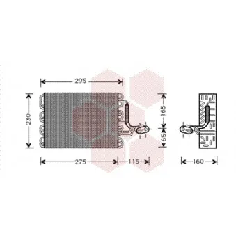 Évaporateur climatisation VAN WEZEL 5800V168