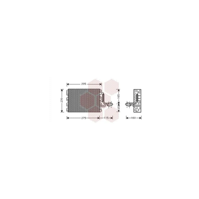 Évaporateur climatisation VAN WEZEL 5800V168