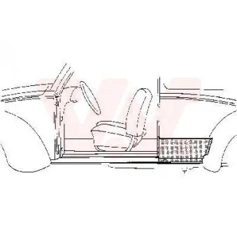 Panneau latéral arrière gauche VAN WEZEL 5801.41
