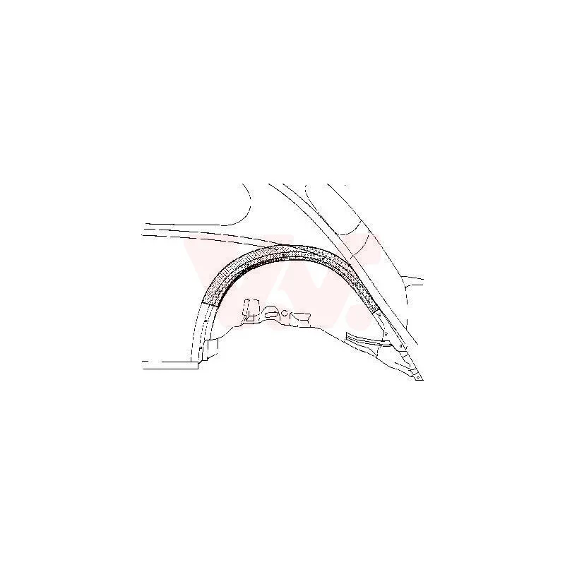 Panneau latéral arrière droit VAN WEZEL 5801.44