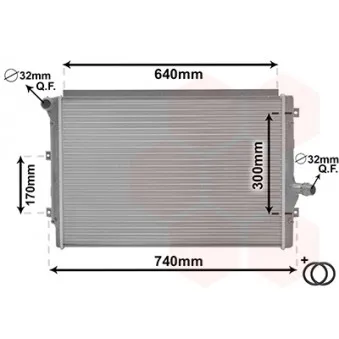 Radiateur, refroidissement du moteur VAN WEZEL 58012208