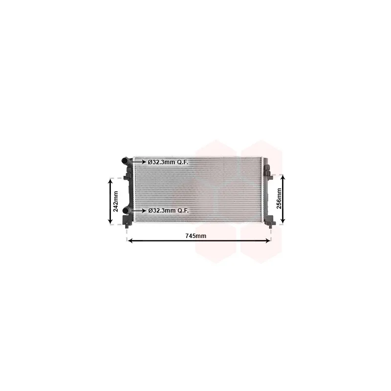 Radiateur, refroidissement du moteur VAN WEZEL 58012340
