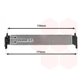 Radiateur, refroidissement du moteur VAN WEZEL 58012703
