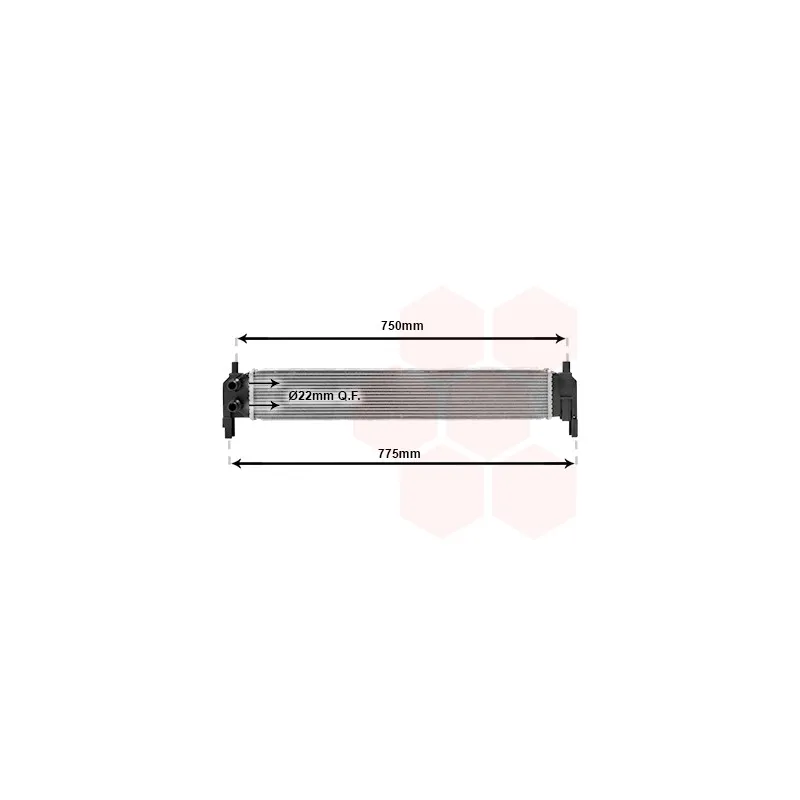Radiateur, refroidissement du moteur VAN WEZEL 58012703