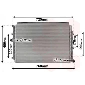 Radiateur, refroidissement du moteur VAN WEZEL