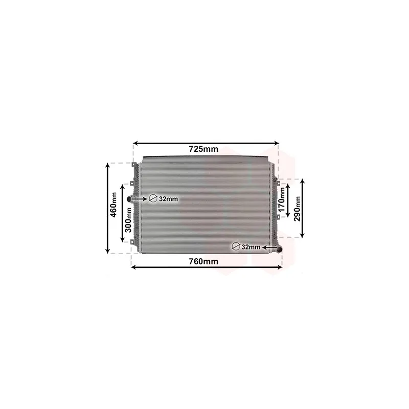 Radiateur, refroidissement du moteur VAN WEZEL 58012704