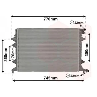 Radiateur, refroidissement du moteur VAN WEZEL 58012705