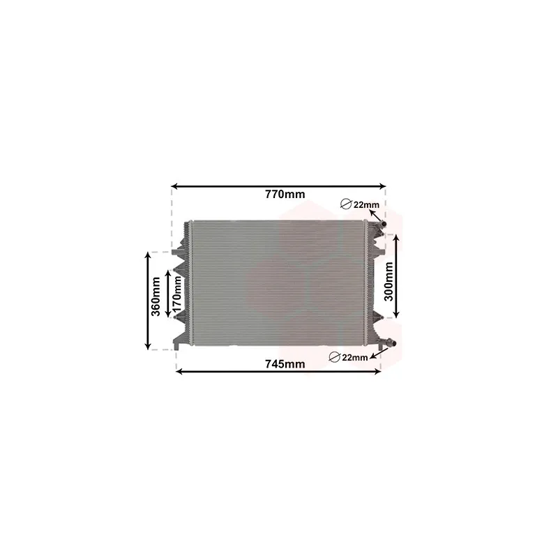 Radiateur, refroidissement du moteur VAN WEZEL 58012705