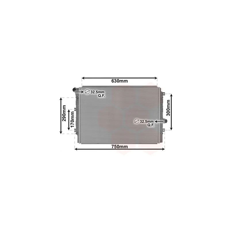 Radiateur, refroidissement du moteur VAN WEZEL 58012713