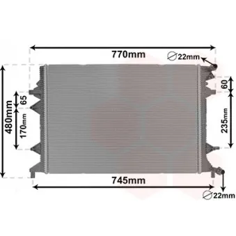 Radiateur, refroidissement du moteur VAN WEZEL 58012714