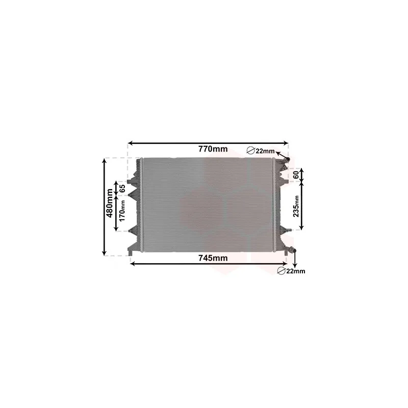 Radiateur, refroidissement du moteur VAN WEZEL 58012714