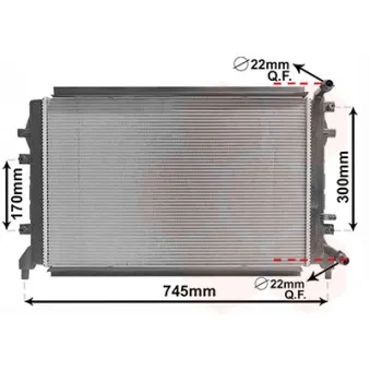 Radiateur, refroidissement du moteur VAN WEZEL 58012715