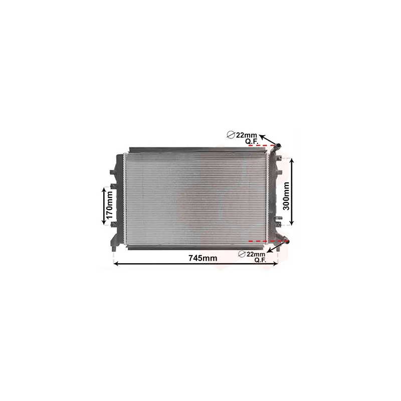 Radiateur, refroidissement du moteur VAN WEZEL 58012715