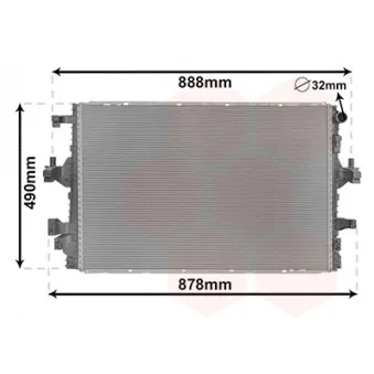 Radiateur, refroidissement du moteur VAN WEZEL 58012716