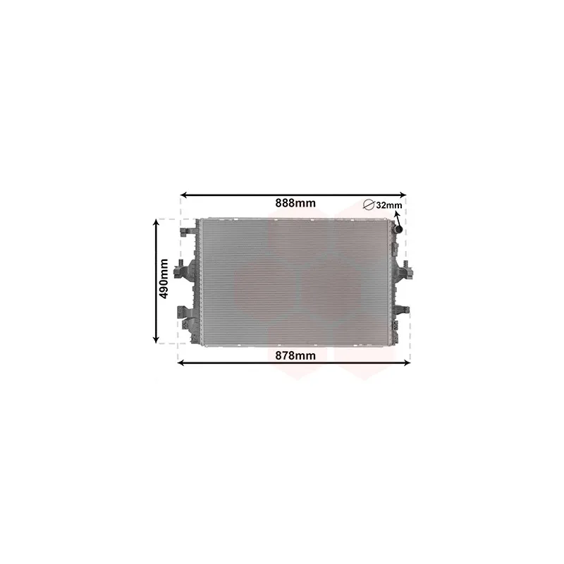 Radiateur, refroidissement du moteur VAN WEZEL 58012716