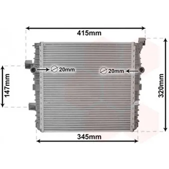 Radiateur, refroidissement du moteur avant gauche VAN WEZEL 58012718